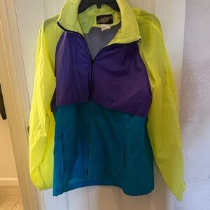 Golden Team Women's Colorblock Jacket - Yellow, Purple, and Blue